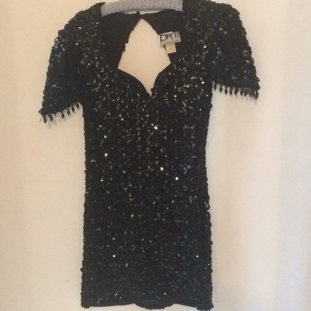 Vintage sequined mini dress!